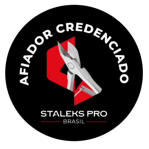 Selo oficial Afiador Credenciado Staleks Pro Brasil